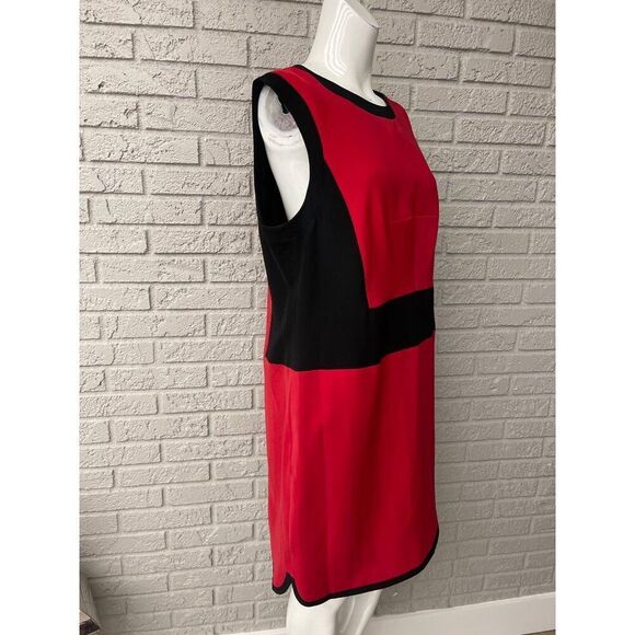 Vince Camuto Women Sleeveless Pocketed Color Block Dress Size L - Picture 2 of 11